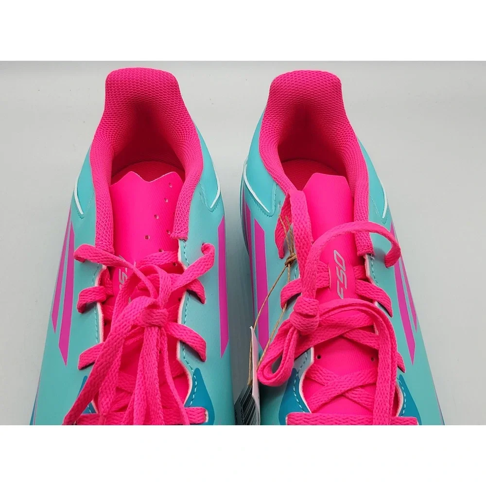 Adidas F50 Club Messi Firm FG/MG Mens‎ 10.5 Cyan Aqua Pink Soccer Cleats IH0929